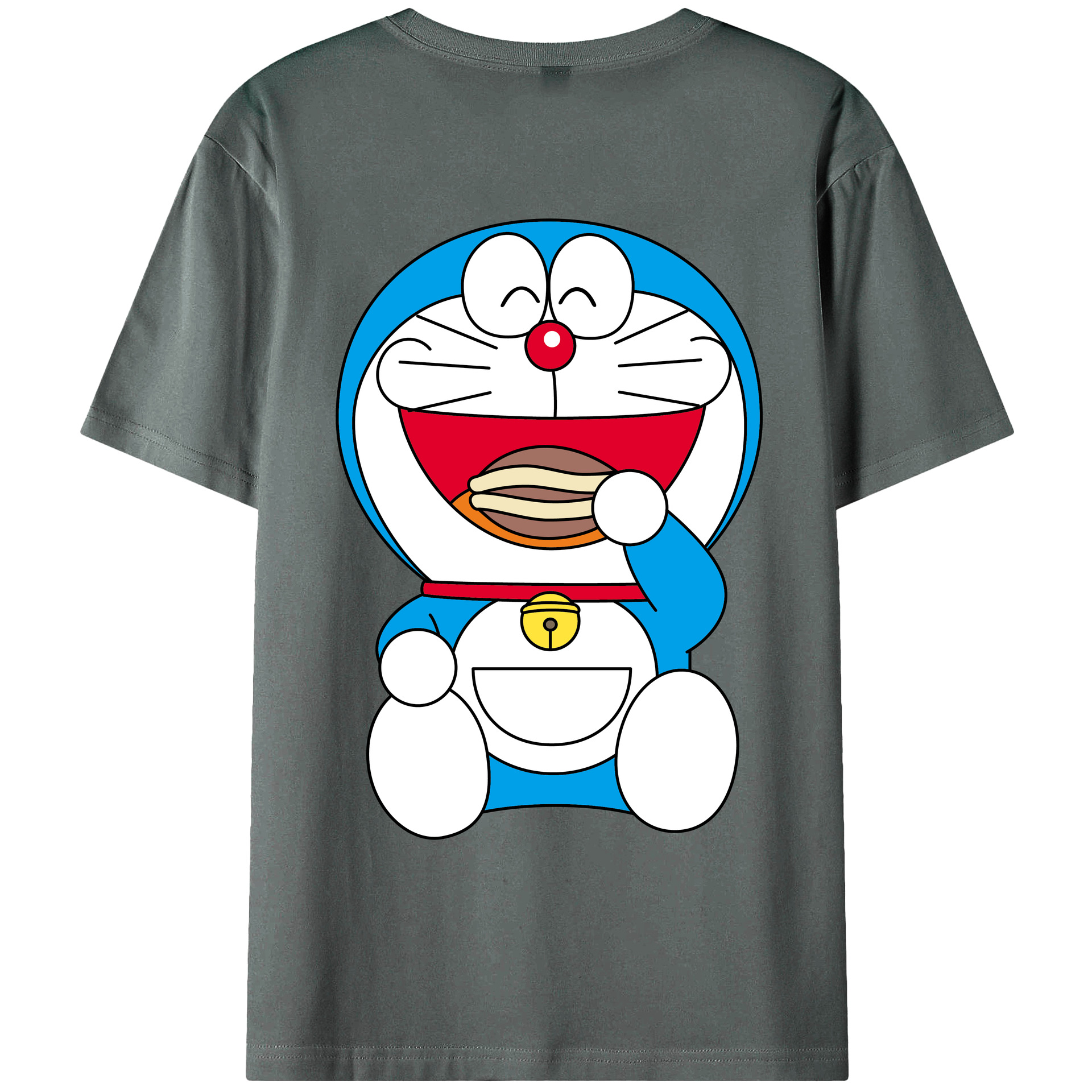 （画像用） ドラえもん Doraemon 綿100％ メンズ半袖Tシャツ（バックプリント） 通気性